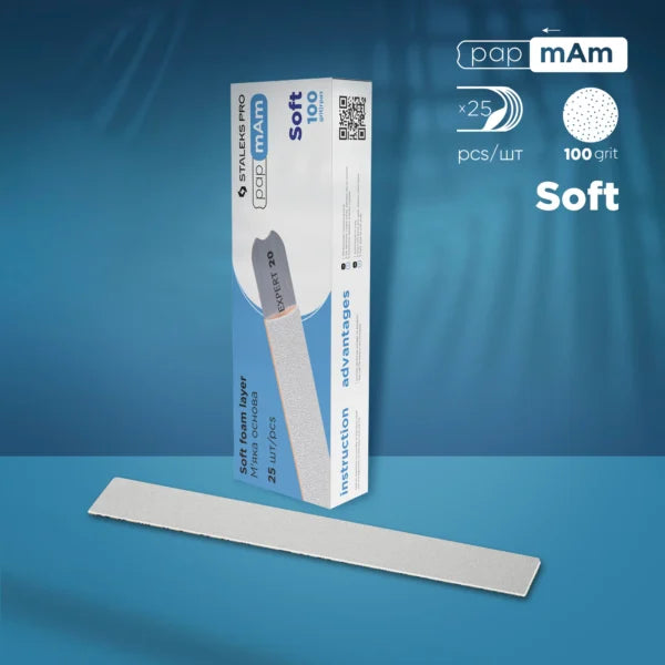 Embouts interchangeables papmAm pour lime droite (sur mousse souple) EXPERT 20 (25 pcs)  - Staleks Pro