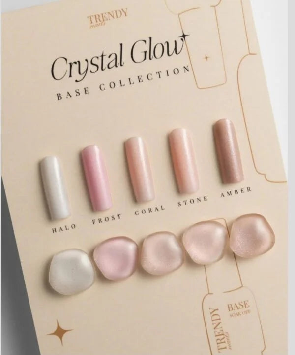 Collection Bases CRYSTAL GLOW -15ml x5 — nuancier Halo/Frost/Coral/Stone/Amber