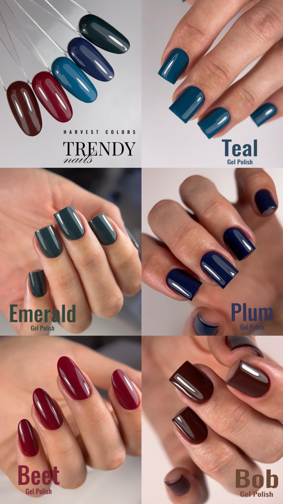 Coffret DEEP COLORS, 5 vernis semi-permanents 10 ml