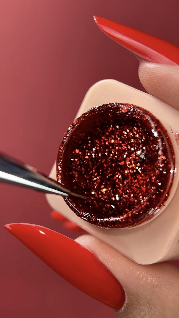 Art Glitter, gel pailleté rouge, 5 ml