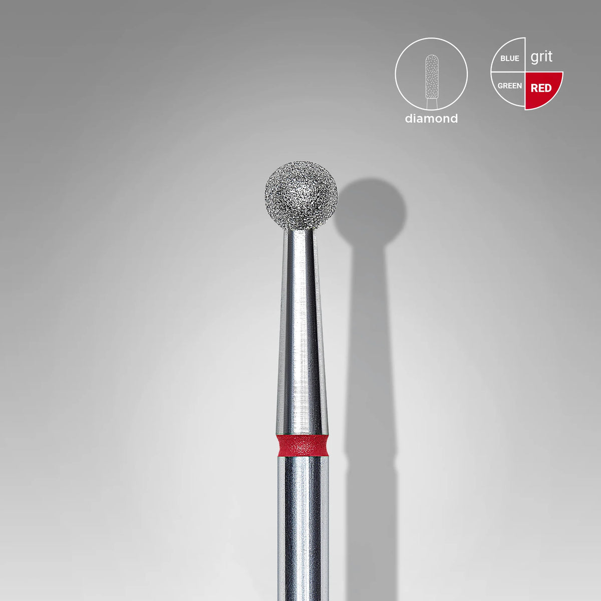 Embout diamant « boule », rouge, diamètre de la tête 3.5 mm - Staleks Pro