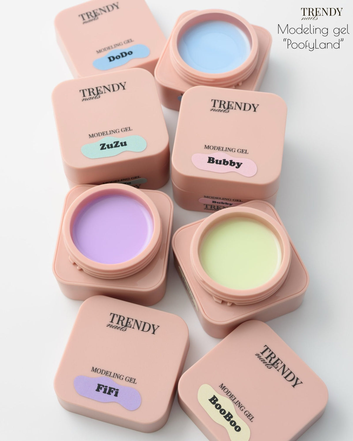 Coffret Modeling Gel – Poofy Land -15ml- 5 GELS
