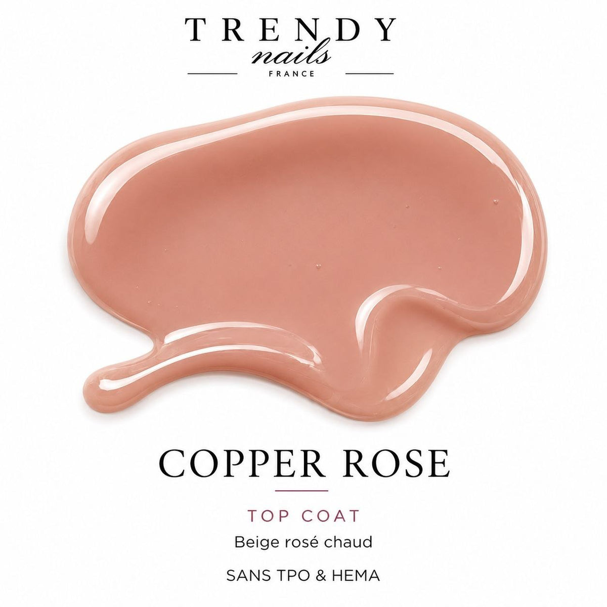 Copper Rose Top Coat | Top Coat Beige Rosé Sans Résidu – 10 ml